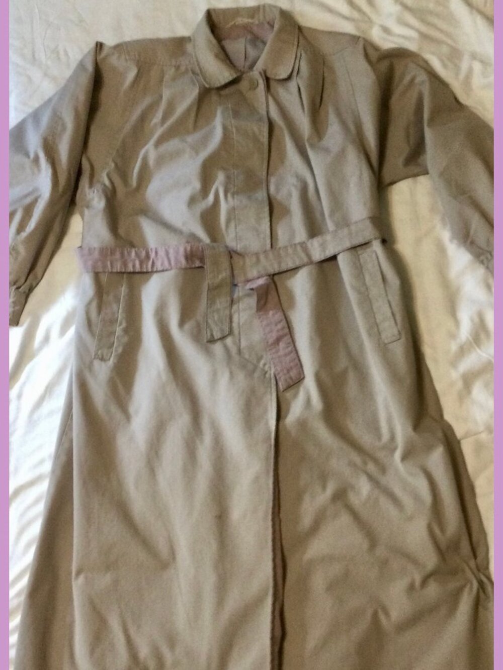 Vtg Rain Overcoat, sz 16P
